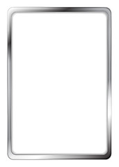 Image showing Abstract metallic silver vector frame