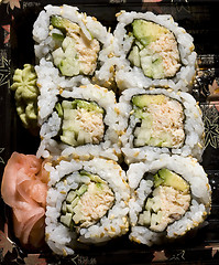 Image showing A Plate of Tuna Sushi