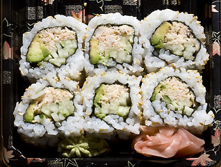 Image showing A Plate of Tuna Sushi