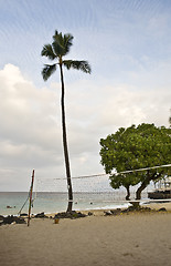Image showing Volleyballl Court and Beach