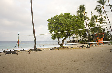 Image showing Volleyballl Court and Beach