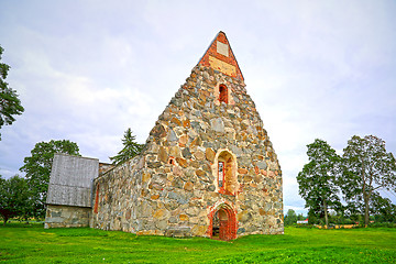 Image showing Ruin of Palkane Old Stone Church, Finland 