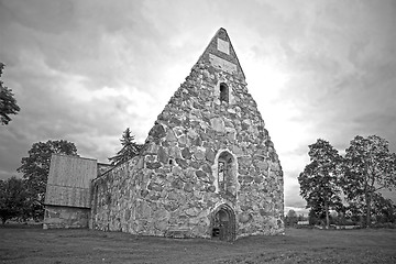 Image showing Ruin of Palkane Old Stone Church, Finland 