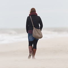 Image showing Woman on beach