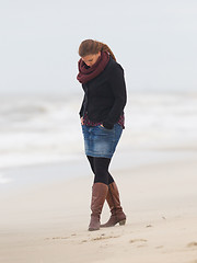 Image showing Woman on beach