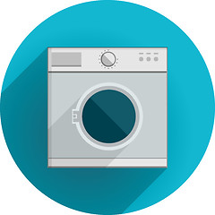 Image showing Flat vector icon for washing machine