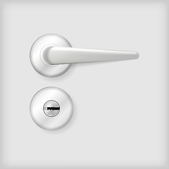 Image showing Vector illustration of door handle and lock