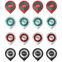 Image showing Flat icons vector collection for marker preloaders.