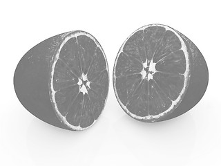 Image showing half oranges