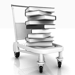 Image showing books in cart