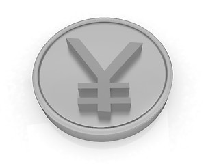 Image showing Gold coin with yen sign