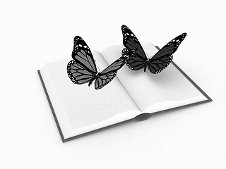 Image showing butterfly on a book