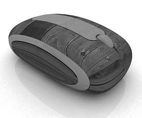 Image showing Wooden computer mouse