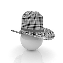 Image showing 3d hats on white ball. Sapport icon