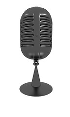 Image showing gray carbon microphone icon