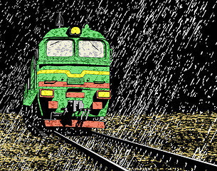 Image showing Rain train