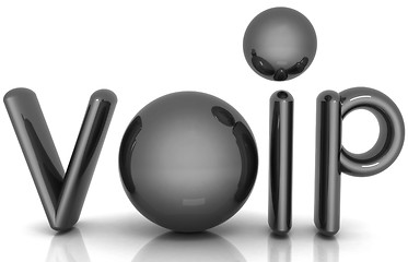 Image showing Word VoIP with 3D globe