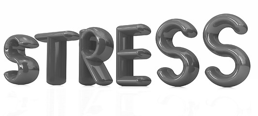 Image showing stress 3d text