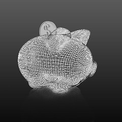 Image showing 3d model piggy bank