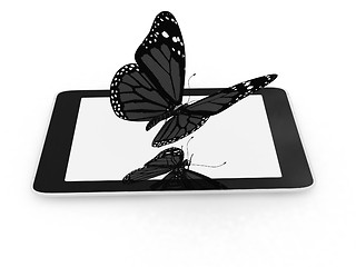 Image showing butterflies on a phone