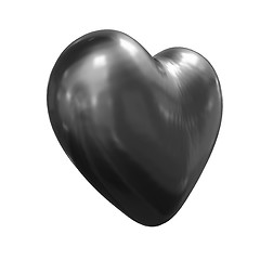 Image showing 3d glossy metall heart