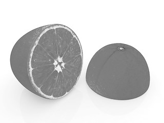 Image showing half oranges