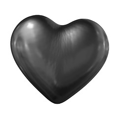 Image showing 3d glossy metall heart