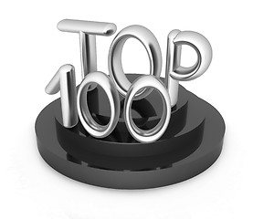 Image showing Top hundred icon on white background