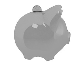 Image showing piggy bank and falling coins