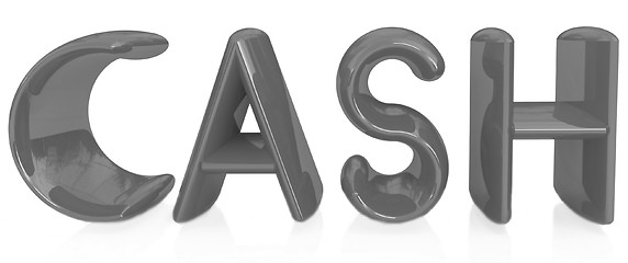 Image showing 3d illustration of text 'cash'