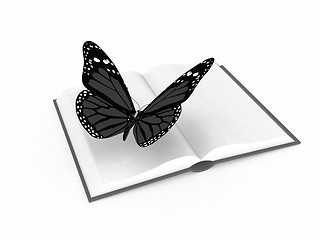 Image showing butterfly on a book