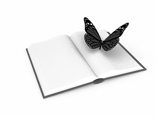 Image showing butterfly on a book