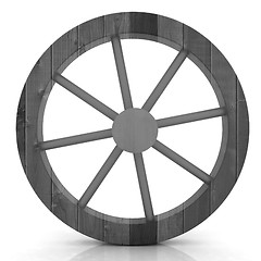 Image showing wooden wheel