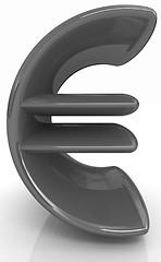 Image showing 3d illustration of text 'euro'
