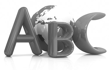 Image showing abc text and earth