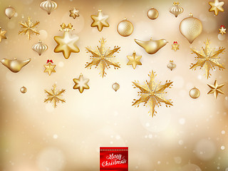 Image showing Golden Christmas Decoration. EPS 10