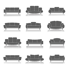 Image showing furniture icons set