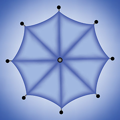 Image showing blue umbrella