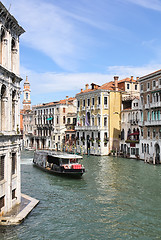 Image showing Grand Canal in Venice from Rialto Bridge