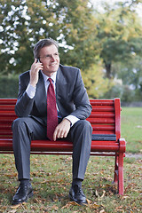 Image showing Businessman with cell phone