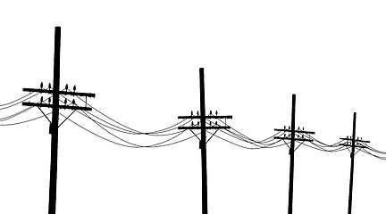 Image showing Telegraph poles