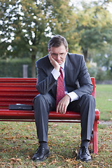 Image showing Worried businessman