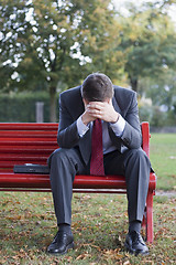 Image showing Worried businessman