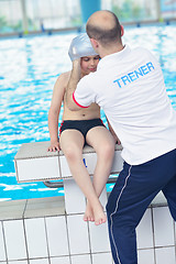 Image showing child portrait on swimming pool