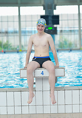 Image showing child portrait on swimming pool