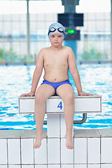 Image showing child portrait on swimming pool