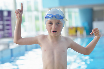 Image showing child portrait on swimming pool