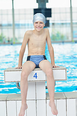 Image showing child portrait on swimming pool