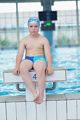 Image showing child portrait on swimming pool