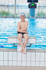 Image showing child portrait on swimming pool